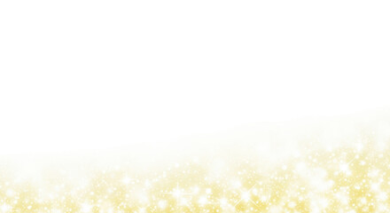 Golden glitter isolated on transparent background for design
