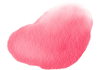 Red Watercolor Stain Paper Texture PNG Element  On Transparent background