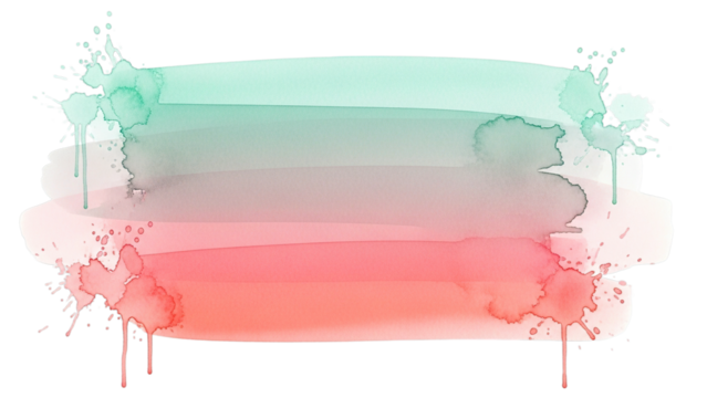 Elegant watercolor banner with soft pastel green and pink gradients - Powered by Adobe