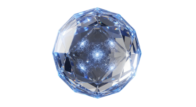 Mystical crystal ball radiating energy, captivating and powerful design