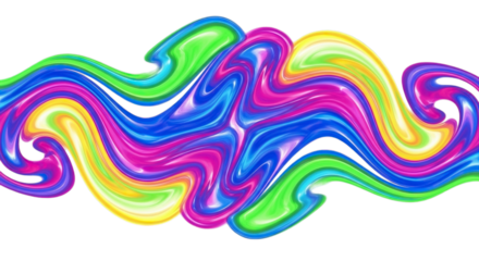 Vibrant fluid art design swirls with rainbow colors and smooth texture