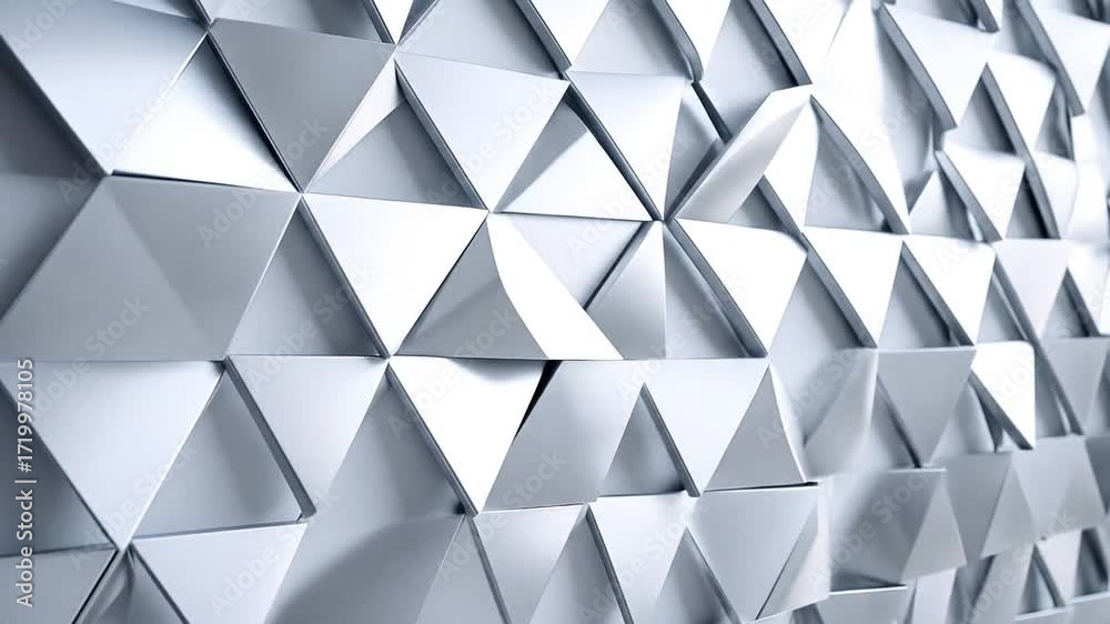 Wall mural silver triangles wall art surface structure geometric shape patterns abstract design background cool
