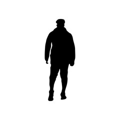 A bold, modern silhouette of a man, perfect for fashion, lifestyle, or urban design concepts.