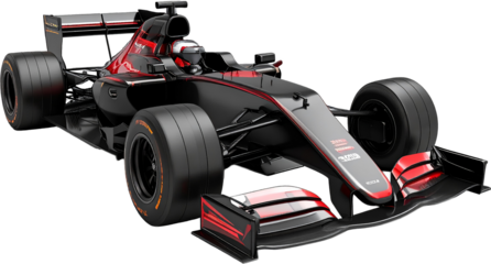 Formula One Race Car 3D PNG Transparent Background