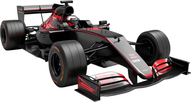 Formula One Race Car 3D PNG Transparent Background