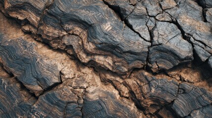 Obraz premium dark brown cracked stone texture