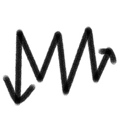 Descending Zigzag Arrow