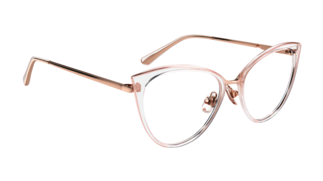 Fashionable cat eye glasses isolated on transparent background - Powered by Adobe