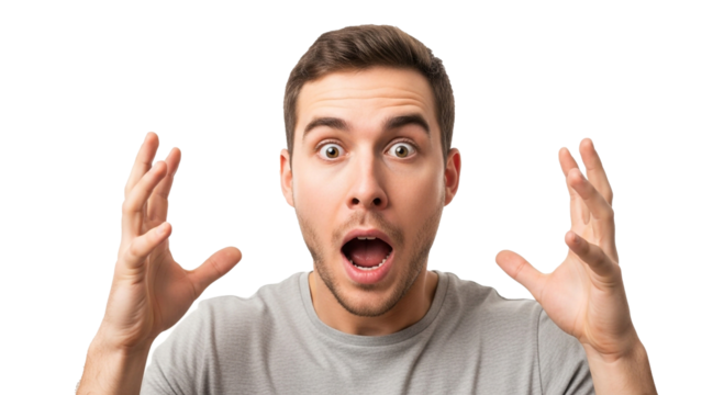 Surprised Man Facial Expression