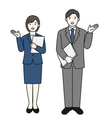 立っているビジネスパーソン