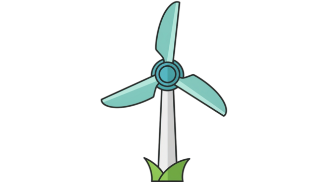 Clean energy wind turbine offers modern sustainable power solutions
