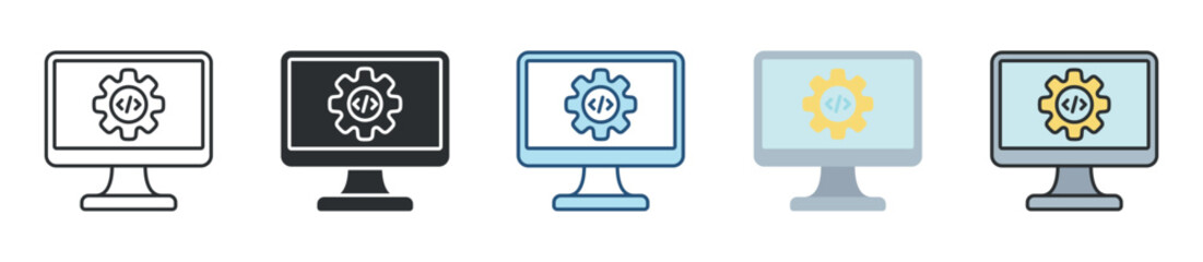 Software Icon Set Multiple Style Collection