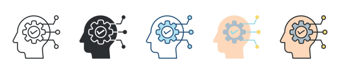 Cognitive Automation Icon Set Multiple Style Collection