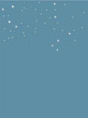 Obraz premium Magical starry night background with glowing yellow stars on a calm blue sky. Ideal for fantasy art, invitations, posters, cards, and seasonal decorations.