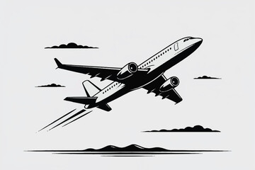 Airplane Silhouette Vector — High-Quality Black Icon