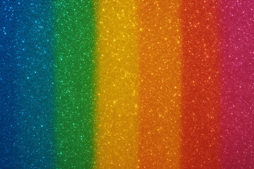 Fototapeta premium Sparkling rainbow stripes textured background with subtle water droplets