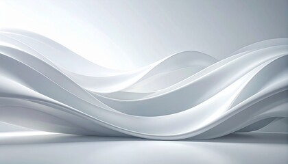 Obraz premium Abstract White Wave Design Elegant Background for Design and Decoration, Modern Graphic Element