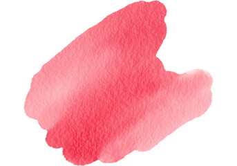 Red Watercolor Stain Paper Texture PNG Element  On Transparent background