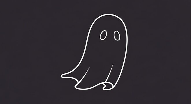Minimalist phantom silhouette on black backdrop for spectral aesthetics