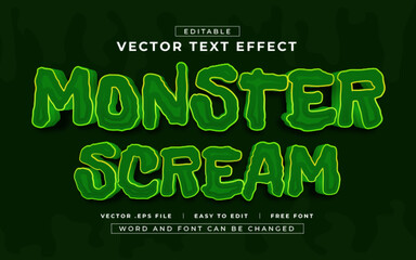 Monster Scream 3D editable text effect style