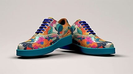 Colorful  sneakers graphic patterned