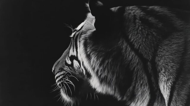 Tiger profile silhouette