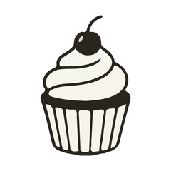 cupcake vector illustration