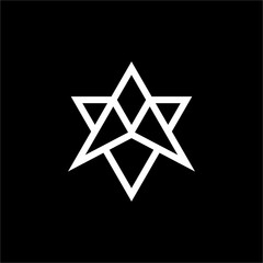 A bold, geometric logo with letters VA or AV. Its elegant, futuristic design is ideal for architectural firms, tech companies, or engineering brands.