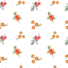Sea Buckthorn Fruit Seamless Texture