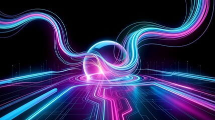 Big Data and AI – Generative Algorithm, Neural Networks, and Machine Learning Analytics. Abstract 3D Rendering of Futuristic Technology and Innovation.
