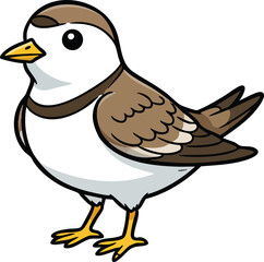 Obraz premium Chidori Plovers Vector Illustration Japanese Bird Design