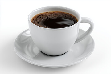 Obraz premium A coffee cup, 3D render, isolated on a white background. 