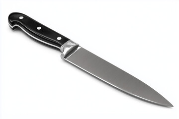 A knife, 3D render, isolated on a white background.