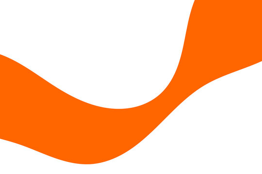 Abstract orange wave shape for modern poster, banner, social media template, branding, and digital graphic design