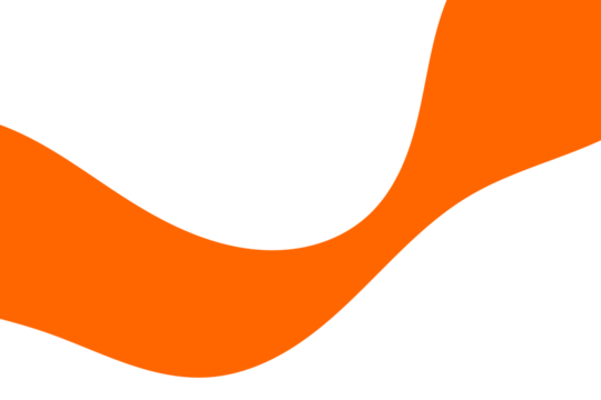 Abstract orange wave shape for modern poster, banner, social media template, branding, and digital graphic design