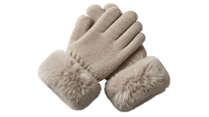 Winter Fur Lined Gloves for Women
