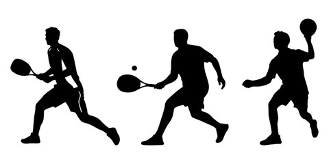 A tennis player man silhouette sports person design element