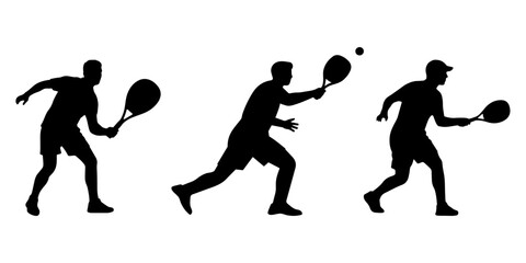 A tennis player man silhouette sports person design element