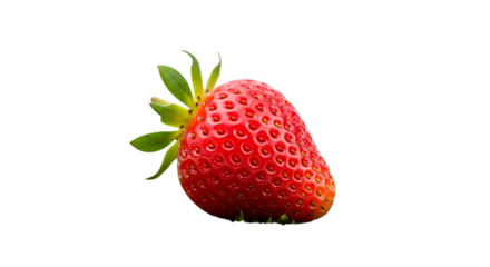 Fresh strawberry isolated on transparent background juicy and ripe fruit, perfect for a healthy snack or dessert sweet and delicious berry, bursting with flavor and vitamins ideal for smoothies and ba
