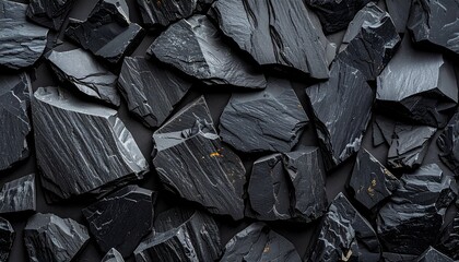 Seamless Sharp Black Rock Surface