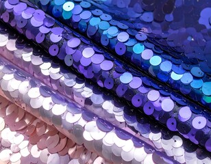 Sequin fabric, ombre colors