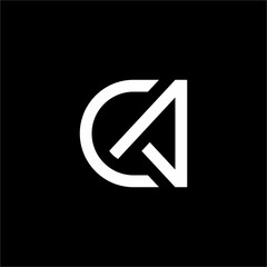 A sleek, modern circular logo with intertwined letters CA or AC. This elegant design is perfect for professional services, consulting firms, or creative agencies.