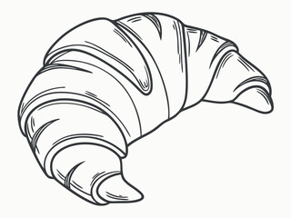 Vector art of croissant, a delicious pastry for breakfast or a snack