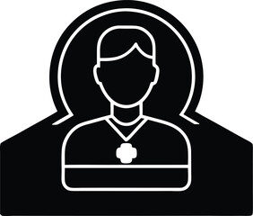 Add patient vector icon.