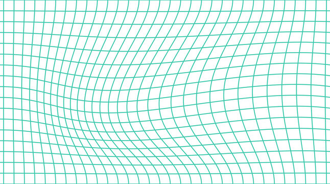Abstract distorted grid wave pattern with warped geometric lines background for modern design, optical illusion texture, and creative digital art