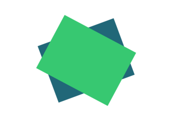 Abstract overlapping green and blue rectangle shapes for modern geometric design, poster, background, label, and digital template