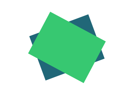 Abstract overlapping green and blue rectangle shapes for modern geometric design, poster, background, label, and digital template - Powered by Adobe