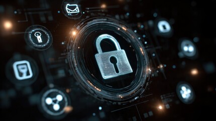 digital lock security system interface