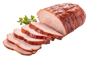 sliced smoked pork ham sandwich