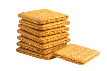 stack of golden honey graham crackers sweet treat